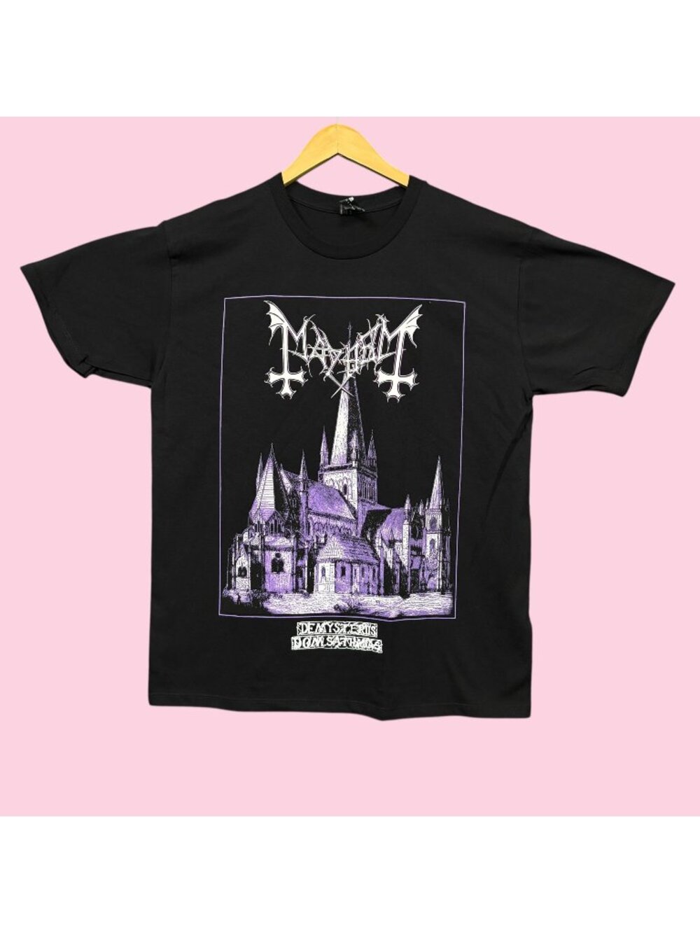 Mayhem De Mysteriis Dom Sathanas Album Black Metal Band Tee L